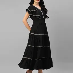 deebaco Women Embroidered Tiered Dress image 3