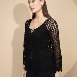 global republic Women Lace Front-Open Shrug image 5