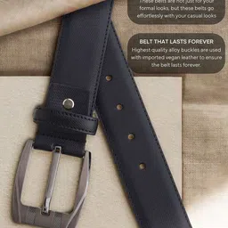 pacific gold Men Slim Belt with Tang-Buckle Closure image 3