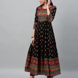 kipek Women Floral Print Anarkali Kurta image 3