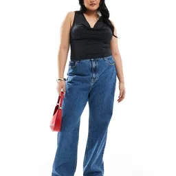 asos design Women Curve Slinky Cowl-Neck Tank Top image 3