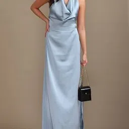 Shein Halter Cowl Neck Backless Maxi Split Dress-picture-15