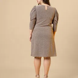 curvy lane Self-design Dress image 3
