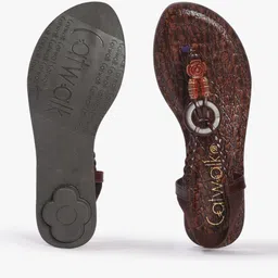 catwalk Braided & Floral Pattern Flat Sandals image 3