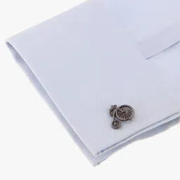 the tie hub Silver-Toned Cufflinks image 3