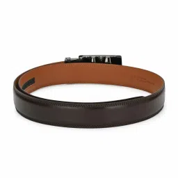 pacific gold Leather Belt with Plaque Buckle Closure image 3