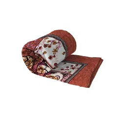 chhavi india 400 TC Floral Print Double Mink Blanket image 3