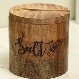 dudki Wooden Salt Box with Magnetic Lid image 3