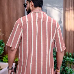 maniac Men Striped Oversized Shirt image 3