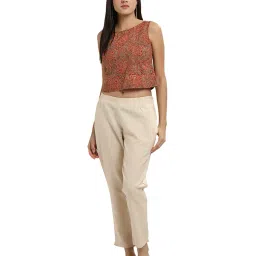 morrio Women Straight Fit Pants with Insert Pockets image 3