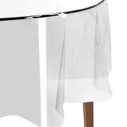 stylista Round Shape Transparent Table Cover image 3