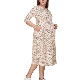 mamma's maternity Floral Print  A-line Dress image 3