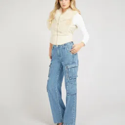 guess Women Zip-Front Regular Fit Crop Jacket image 3