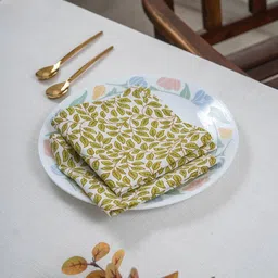 ratancart Set of 6 Leaf Print Washable Table Napkins image 3