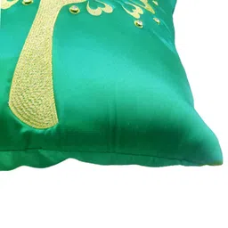 good vibes Set of 2 Embroidered Square Cushion Covers 16" x 16" image 3
