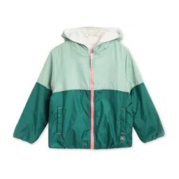 cherry crumble by nitt hyman Zip-Front Colourblock Bomber Jacket image 3