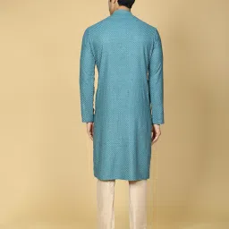 t tabard Printed Long Kurta with Mandarin Collar image 3