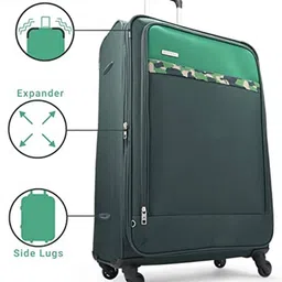 aristocrat Men Camouflage Print Large Trolley Bag image 3