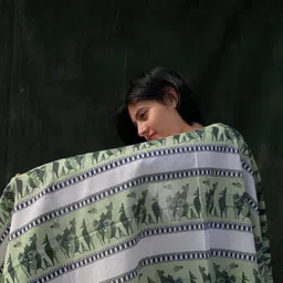 buta buti Women Printed Cotton Scarf image 3