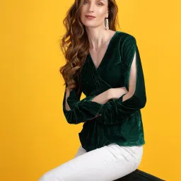 golden kite Women Relaxed Fit Top with Full Sleeves image 3