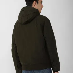 american eagle Flap Pockets Bomber Jacket with Hood image 3