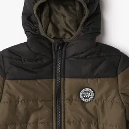 u.s. polo assn. Boys Colourblock Regular Fit Hooded Puffer Jacket image 3