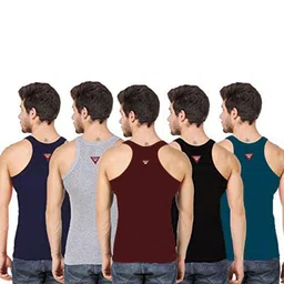 hap Men Pack of 5 Round-Neck Sleeveless Vests image 3