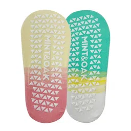 mint & oak Pack of 2 Women Colourblock Athletic Socks image 3