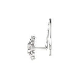avsar Women White Gold Diamond-Studded Minal Nose Pin image 3