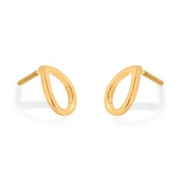 p n gadgil jewellers Women Amber Veil Gold Stud image 3