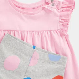 mothercare Printed Pants with Top Set image 3