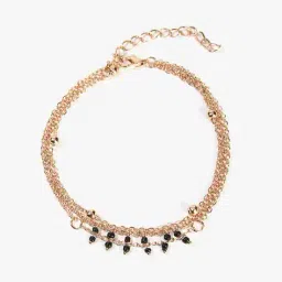 yousta Women Multi-Layered Anklet with Adjustable Chain Extention image 3