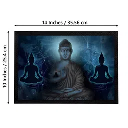 ecraftindia Meditating Lord Buddha Satin Matt Texture UV Art Painting image 3