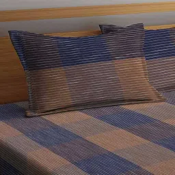 arrabi Striped Double Size Bedsheet image 3