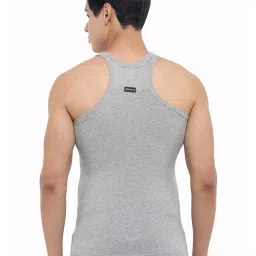 dollar bigboss Pack of 4 Men Solid Super Combed Cotton Racerback Styled Gym Vest image 3