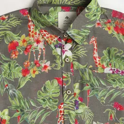 cherry crumble by nitt hyman Floral Print Relaxed Fit Shirt image 3