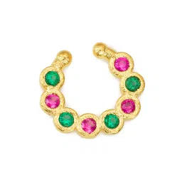 bevogue Stone-Studded Gold-Plated Nosepin image 3