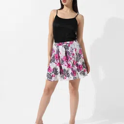 campus sutra Floral Print A-Line Skirt image 3