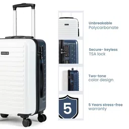 assembly Two Tone Cabin Trolley Bag with Packing Organisers - Small image 3