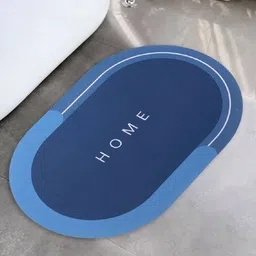 savya home Typographic Print Oval Bath Mat image 3