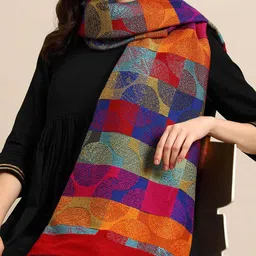 signet -scarves & shawls Geometric Woven Women Stole with Fringed Hem image 3