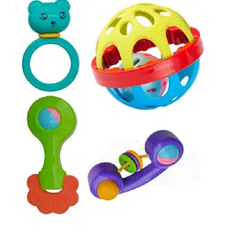 adkd Pack of 4 Baby Bath Rolling Rattle Toy image 3