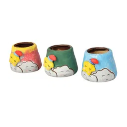 tayhaa Set of 3 Star Ceramic Planters image 3