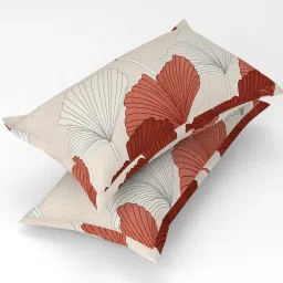 homefab india Set of 4 Floral Print Pillow Covers 27" x 17" image 3