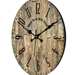 olive tree Printed Wooden Silent Movement Wall Clock image 3