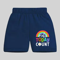 kuchipoo Girls Pack of 5 Typographic Print Regular Fit Shorts image 3