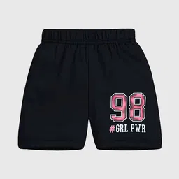 kuchipoo Girls Pack of 8 Typographic Print Regular Fit Shorts image 3