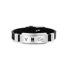 university trendz BTS Army Silicone Wristband & BTS V Silicone Bracelet image 3