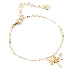 accessorize london American Diamond-Studded Dragonfly Link Bracelet image 3