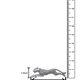 mahi Rhodium-Plated Jaguar Brooch image 3